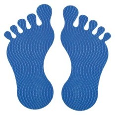 TAPPETO ANTISCIVOLO FOOT 8 pz