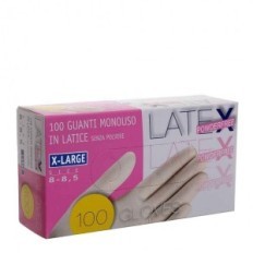 GUANTI LATEX POWDER FRE.XLx100