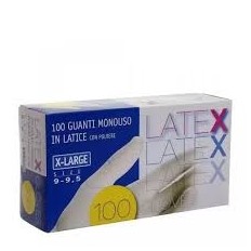 GUANTI LATEX PRO C/POLV.XLx100