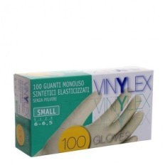 GUANTI VINYL GLOVES SMALL x100