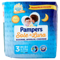 PANN.PAMPERS SOLE&LUNA MIDIx20