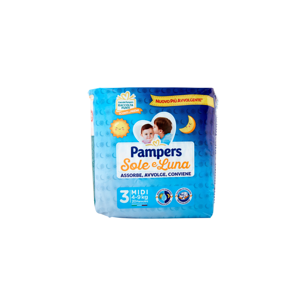 PANN.PAMPERS SOLE&LUNA MIDIx20