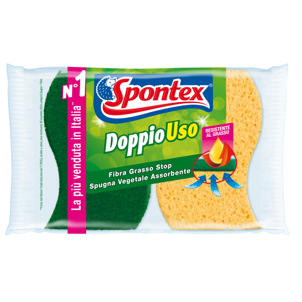 SPUGNA SPONTEX DOPPIOUSO x2