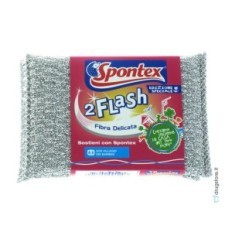 SPUGNA SPONTEX FLASH FIBRA x2