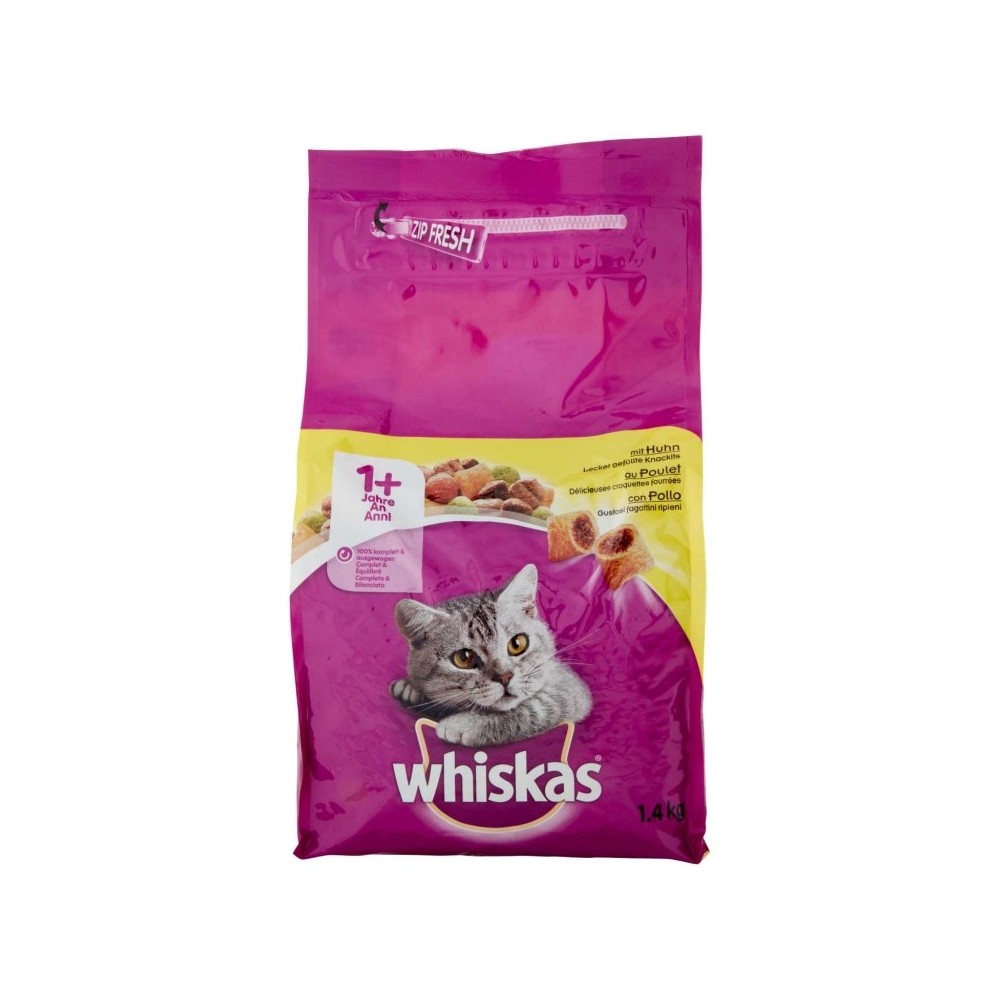 WHISKAS DRY ADULT 1+POLLO K1.4