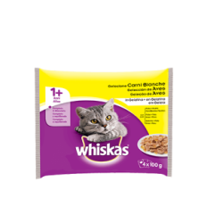 WHISKAS POUCH CARNI BIA.4x100g