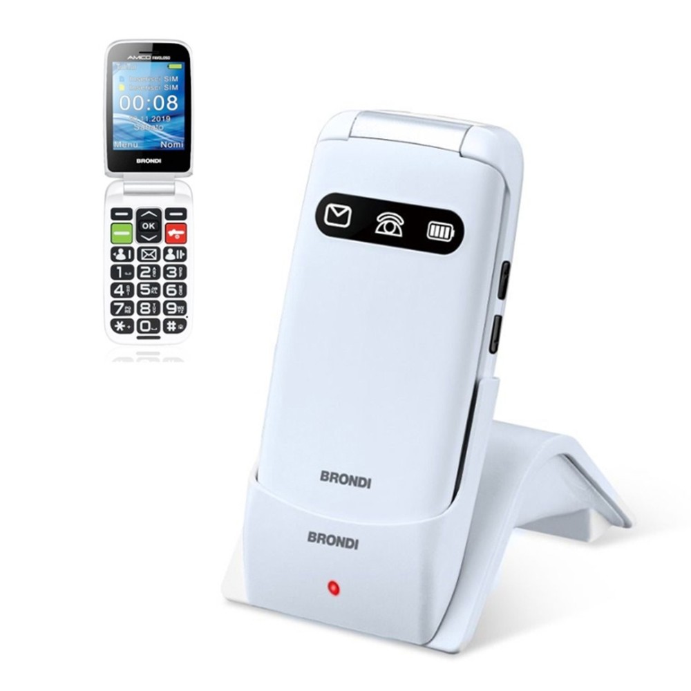 CELLULARE BRONDI FAVOLOSO DUOS WHITE METAL ITALIA