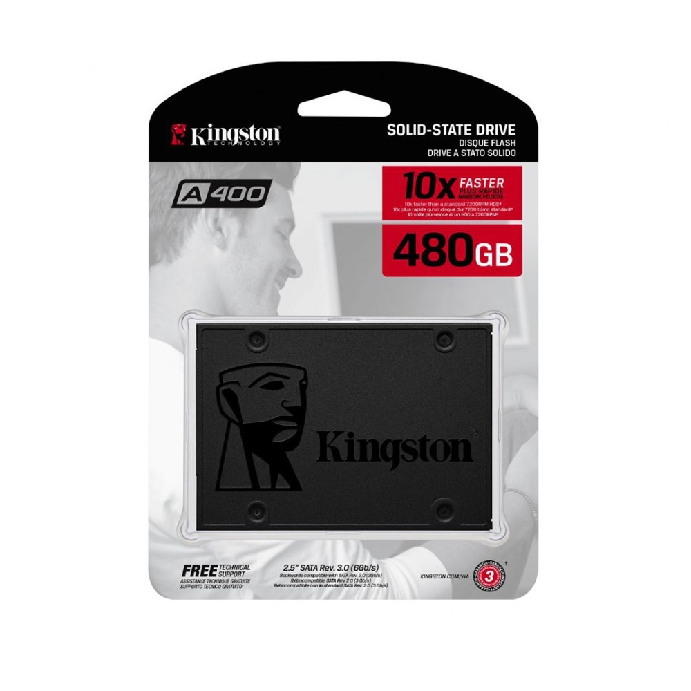 HARD DISK 25 SSD 480GB KINGSTON SOLID STATE A400 SA400S37/480G