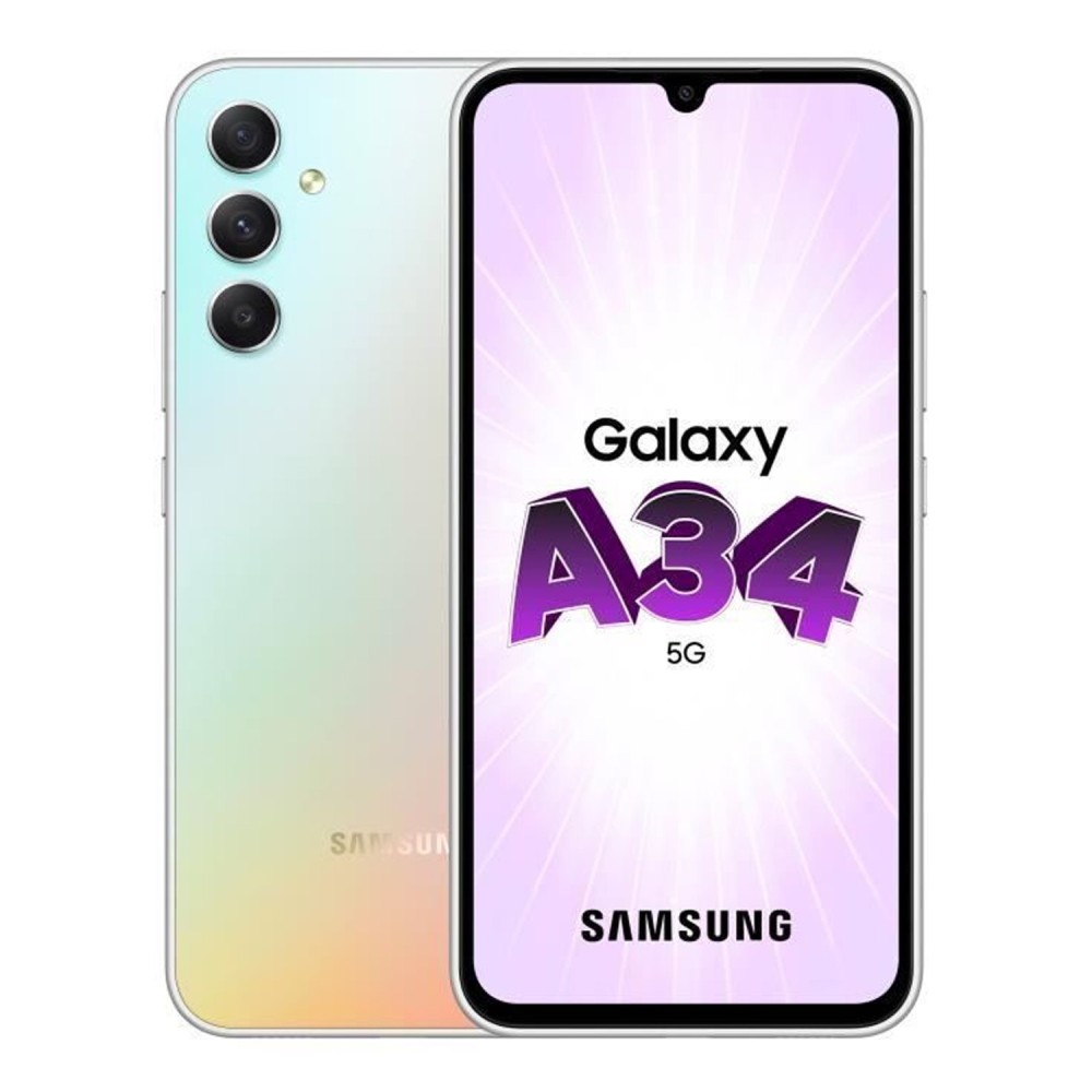 SMARTPHONE SAMSUNG A346 GALAXY A34 5G 6128GB DUOS SILVER ITALIA