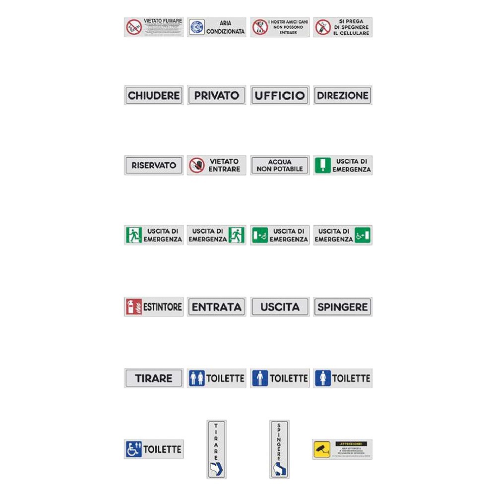 ETICHETTA SEGNALETICA USCITA A SINISTRA