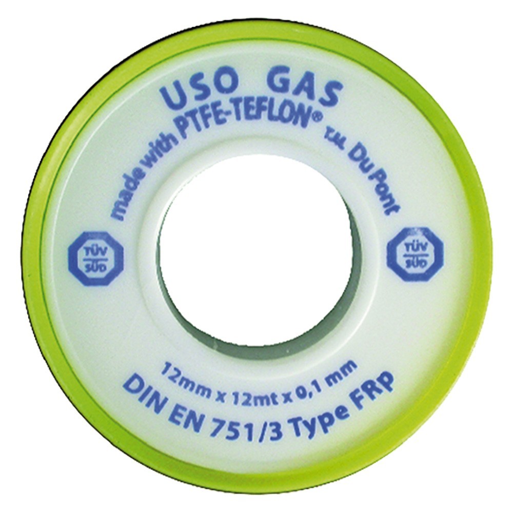 NASTRO TEFLON PER GAS PROFESSIONALE 1/2x12 mt. x01 mm - cf. 10 rt.