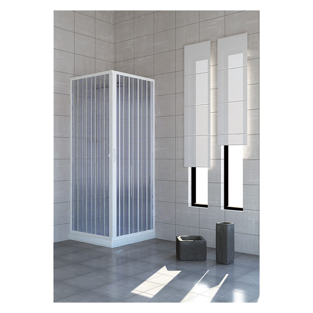 BOX DOCCIA A DUE PORTE NILO cm 80 x 80 - H 185