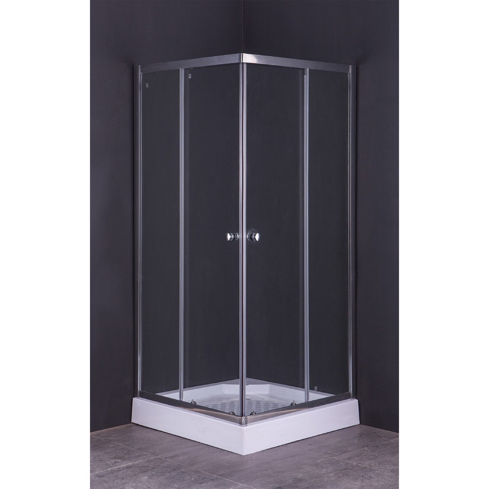 BOX DOCCIA CRISTALLO A DUE PORTE GIADA cm 70 x 70 - H 185