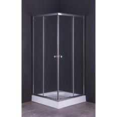 BOX DOCCIA CRISTALLO A DUE PORTE GIADA cm 80 x 80 - H 185