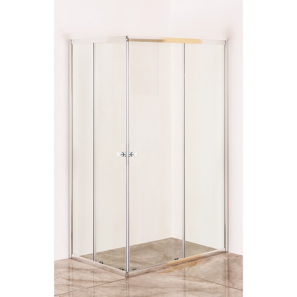 BOX DOCCIA CRISTALLO DUE PORTE ACQUA MARINA cm 70 x 90 - H 185