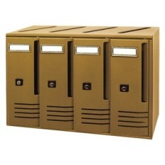 CASSETTA POSTALE SERIE CUBO C6 - cm 62 x 175 x H 30 anodizzata bronzo