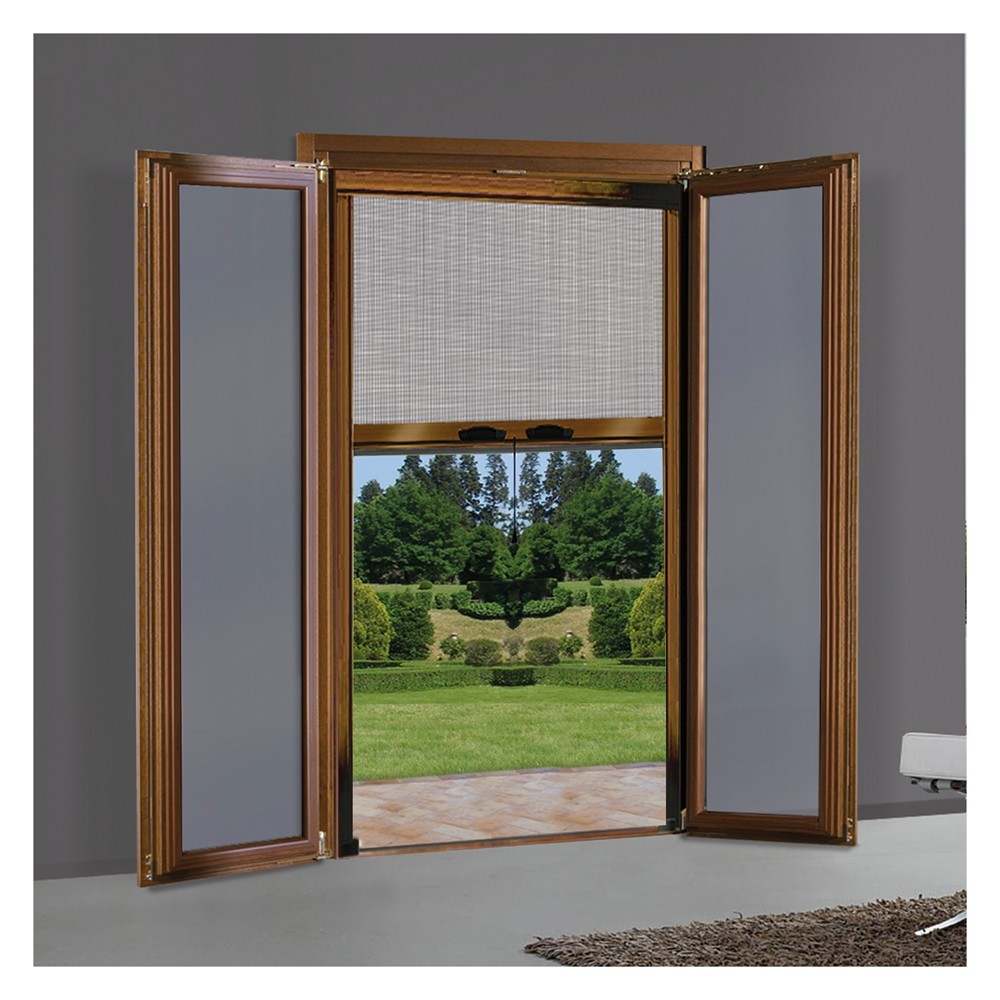 ZANZARIERA A RULLO VERTICALE PER PORTA/FINESTRA cm 140 x 250 - bronzo