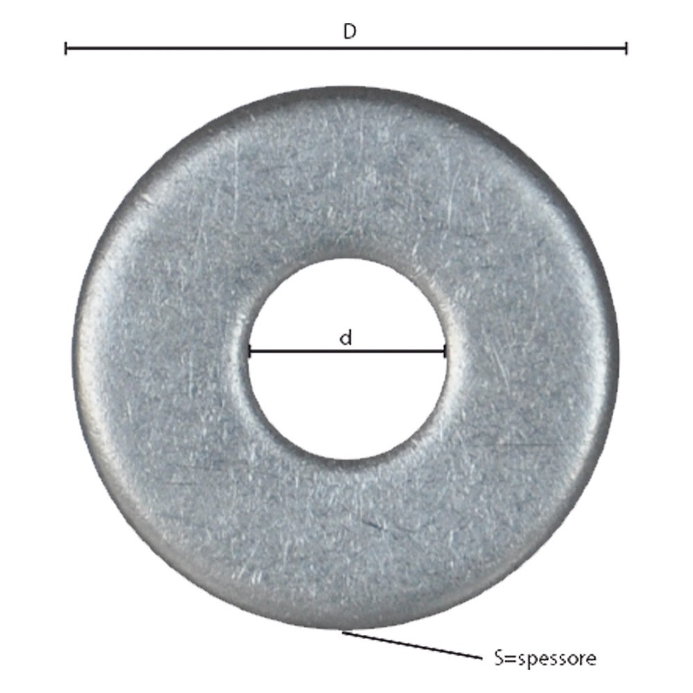 RONDELLA GREMBIALINA INOX A2 M 4 - 10 x 12 x 43 mm