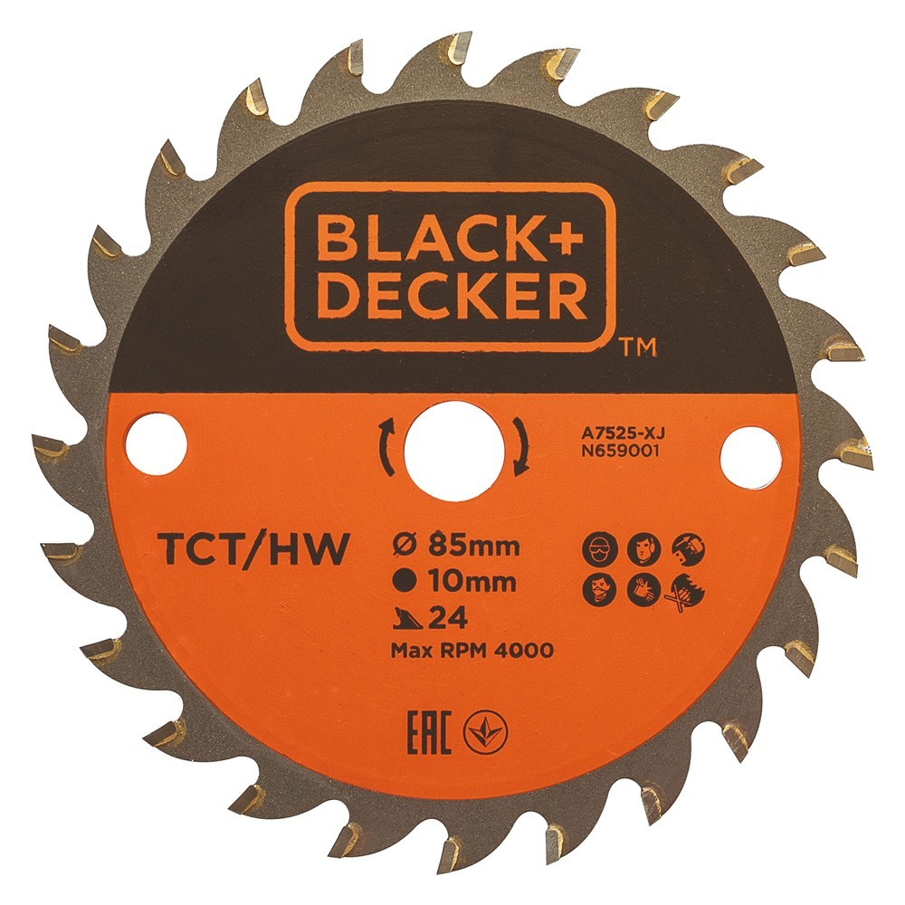 LAMA TCT PER MINI SEGA CIRCOLARE A7525-XJ ø 85 mm foro 10 mm - 24 denti