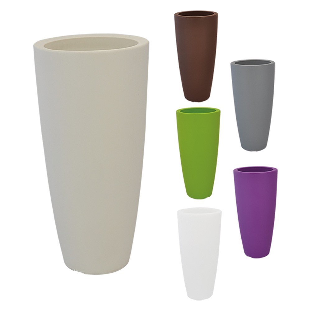 VASO TONDO STILO Ø cm 33 x h 70 - 12 lt. grigio