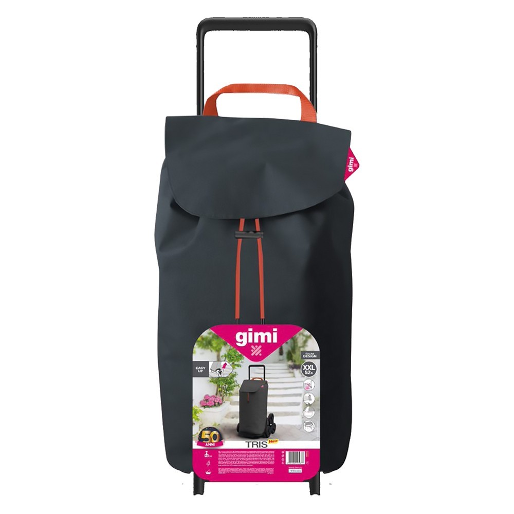 TROLLEY PORTASPESA TRIS colore grey eboni