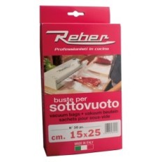 SACCHETTI PRETAGLIATI PER SOTTOVUOTO SCATOLATI 15 x 40 cf.40 pz