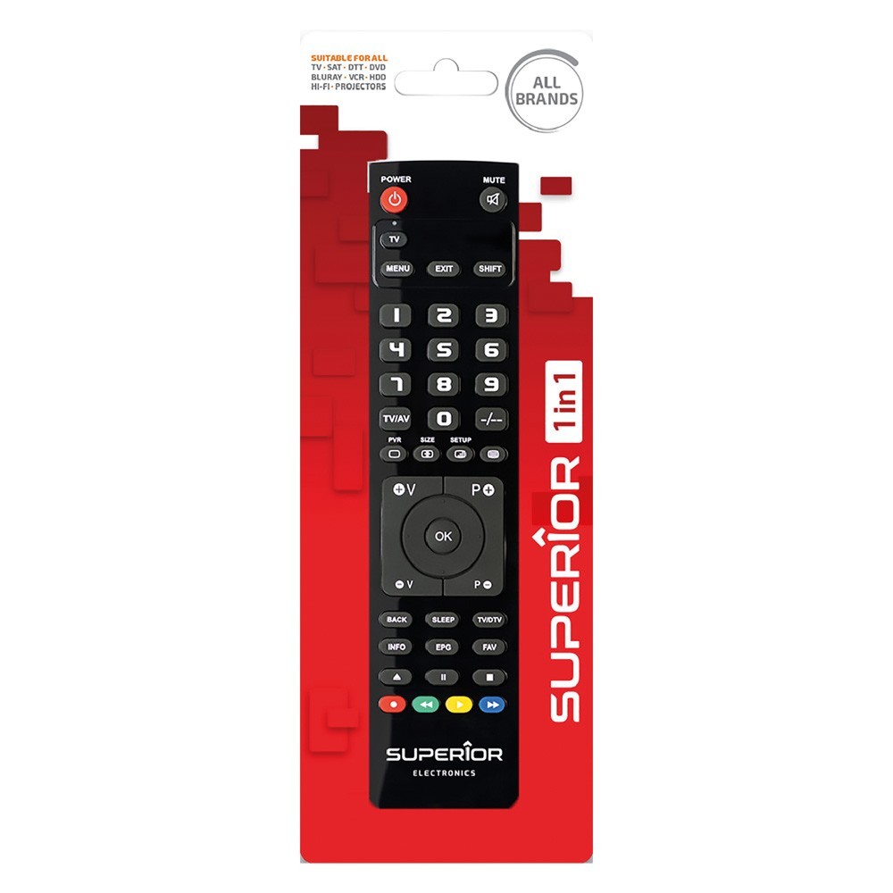 TELECOMANDO COMPATIBILE PER TV SLIM 2 in 1 controllo 2 dispositivi