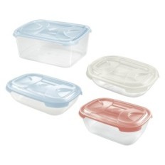 CONTENITORE RETTANGOLARE IN PLASTICA FRIGO BOX lt5 cm 31x24xh.102 acqua trasp.