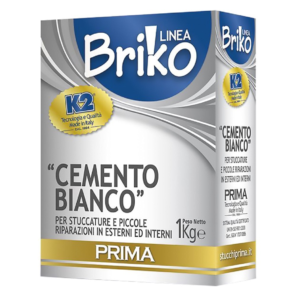 CEMENTO BIANCO IN POLVERE BRIKO K2 Kg. 1 - scatola