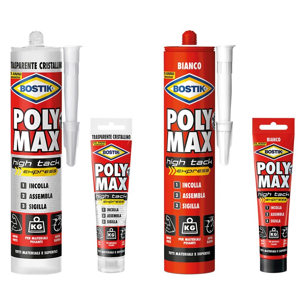 ADESIVO SIGILLANTE UNIVERSALE POLY MAX HTE gr. 425 - bianco