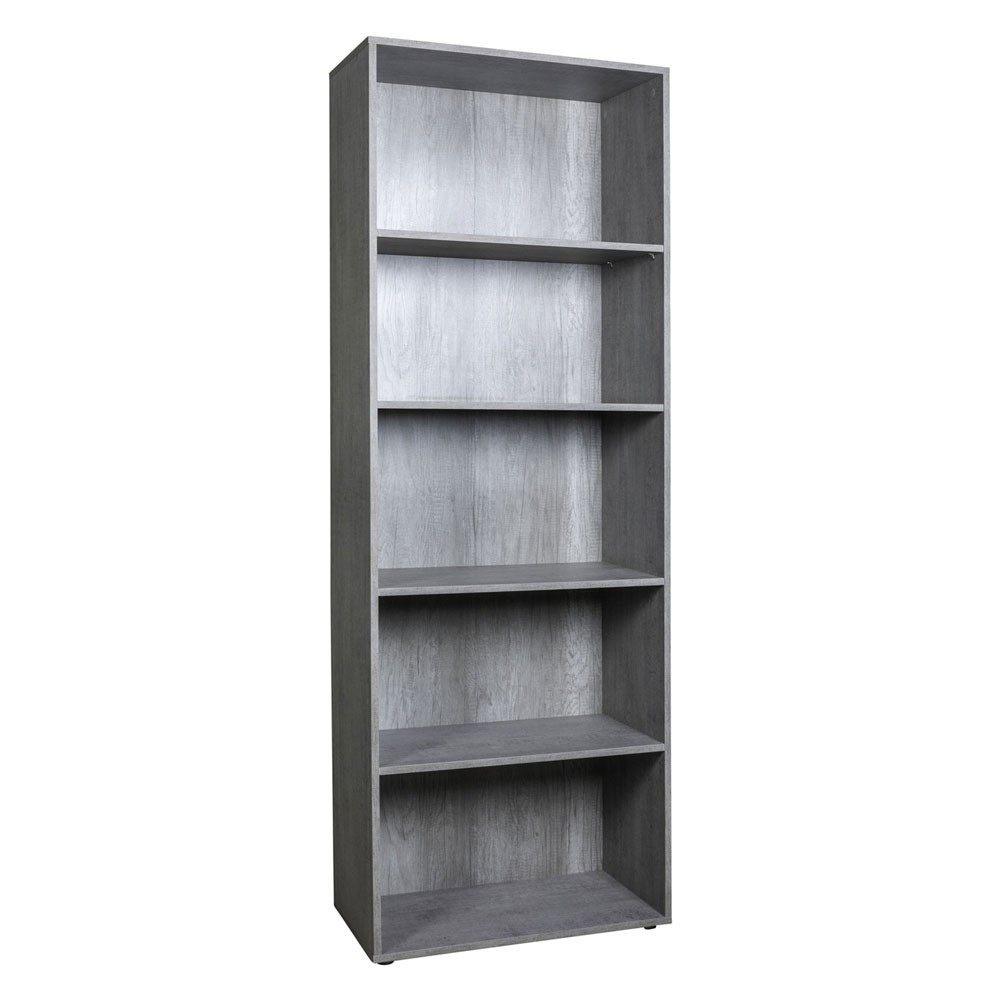 LIBRERIA LINEA FLOW 5 ripiani - cm.35 x 68 x h.200 cemento