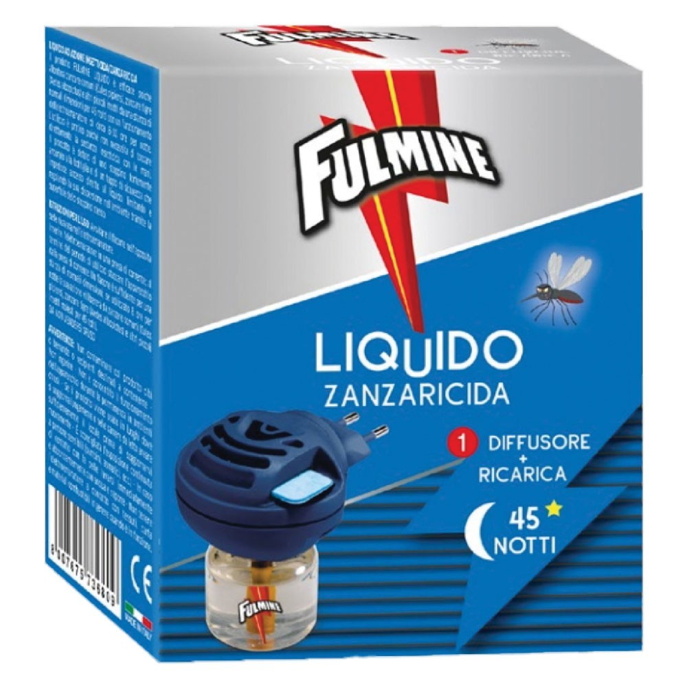 ANTIZANZARE ELETTRICO AD EMANAZIONE FULMINE con 1 ricarica liquida 35 ml