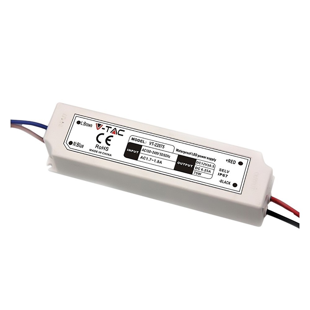 ALIMENTATORE PER STRIP LED 100W-IN 100-264V OUT 12V 8.3A (IP67)