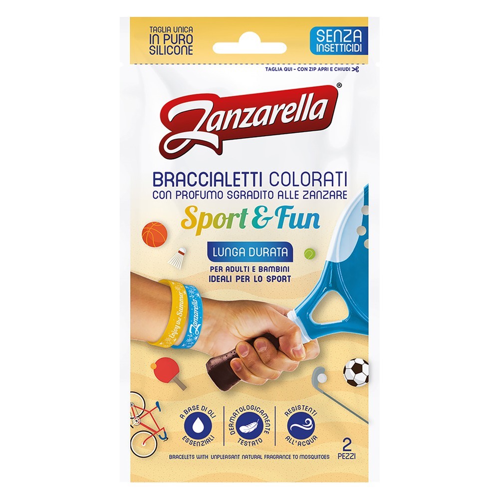 BRACCIALETTO ANTI ZANZARA SPORT & FUN cf. 2 pezzi