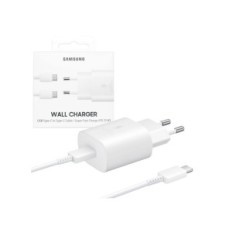 CARICABATTERIA DA RETE SAMSUNG SUPER FAST CHARGING 25W USB-C  CAVO TYPE-C EP-TA800XWEGWW WHITE