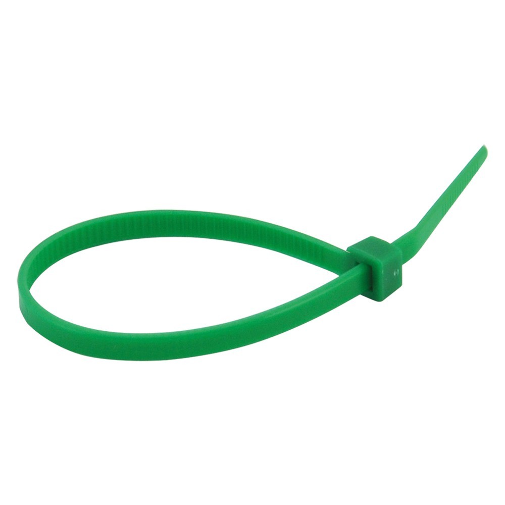 FASCETTA A STRAPPO PER CABLAGGIO mm 25 x 100 pz 100 - verde