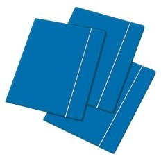 CARTELLINA CON ELASTICO blu