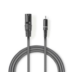 Cavo Audio XLR Maschio a 3 pin XLR-Maschio RCA 1.5m