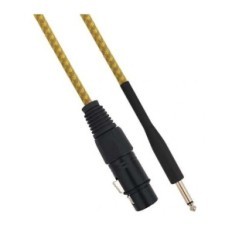 Cavo XLR Cannon femmina a Jack 6.35 maschio 3 metri Mono - Giallo/Marrone