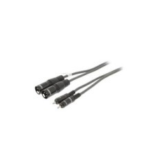 XLR Cavo Stereo 2x XLR 3-Pin Maschio - 2x RCA Maschio 3.0 m Grigio Scuro