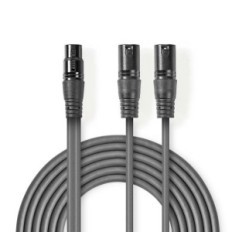 Cavo Audio XLR Bilanciato 2x Maschio a 3 Pin XLR-Femmina a 3 Pin XLR 1.5m