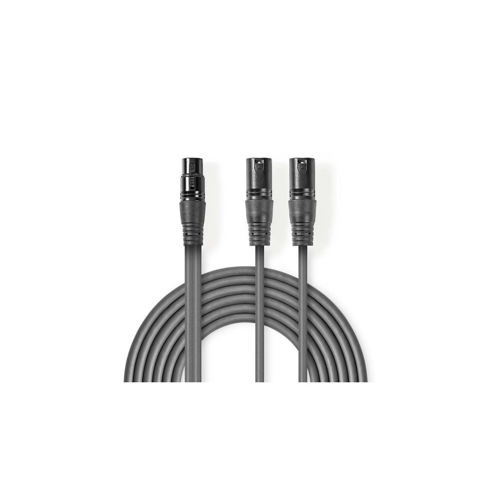 Cavo Audio XLR Bilanciato 2x Maschio a 3 Pin XLR-Femmina a 3 Pin XLR 1.5m