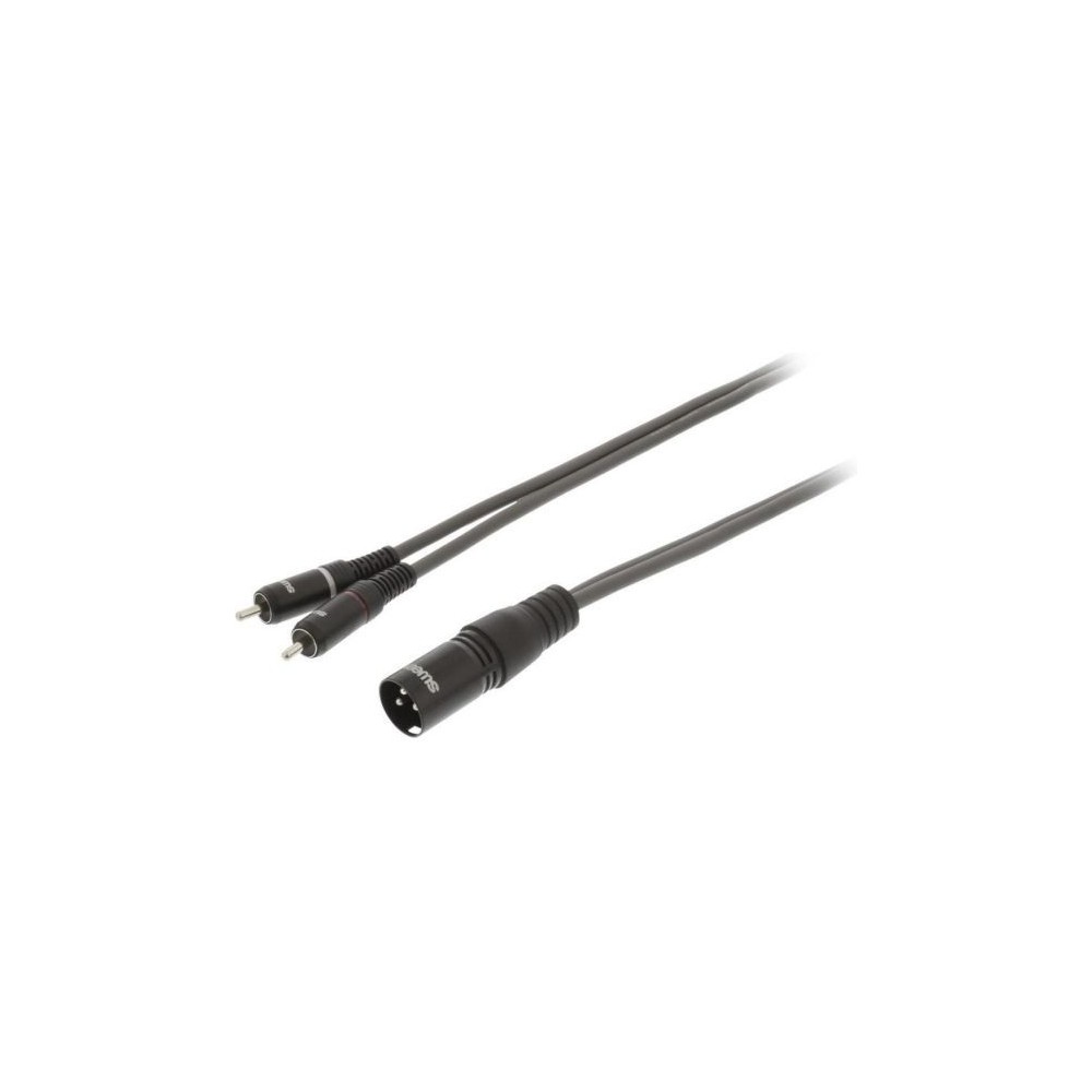 Cavo audio stereo XLR 3 pin maschio - 2x RCA maschio 10m Sweex