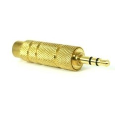 Adattatore Jack spina 3.5mm stereo presa 6.3mm stereo - dorato