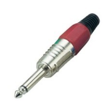 Connettore Jack 6.3mm mono - rosso