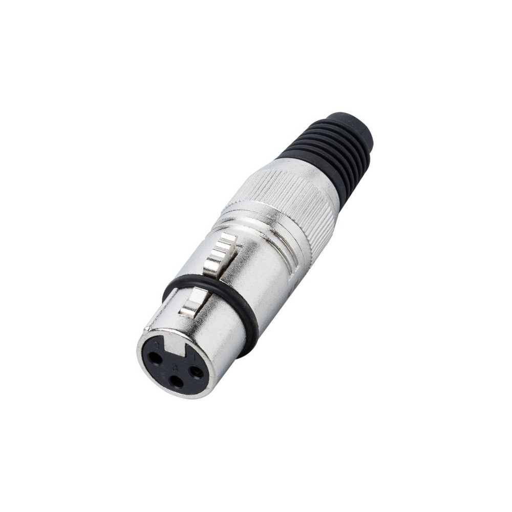 Connettore Cannon XLR Femmina a 3 pin metallo e gomma