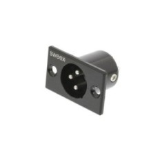 Connettore XLR 3-Pin Maschio Nero