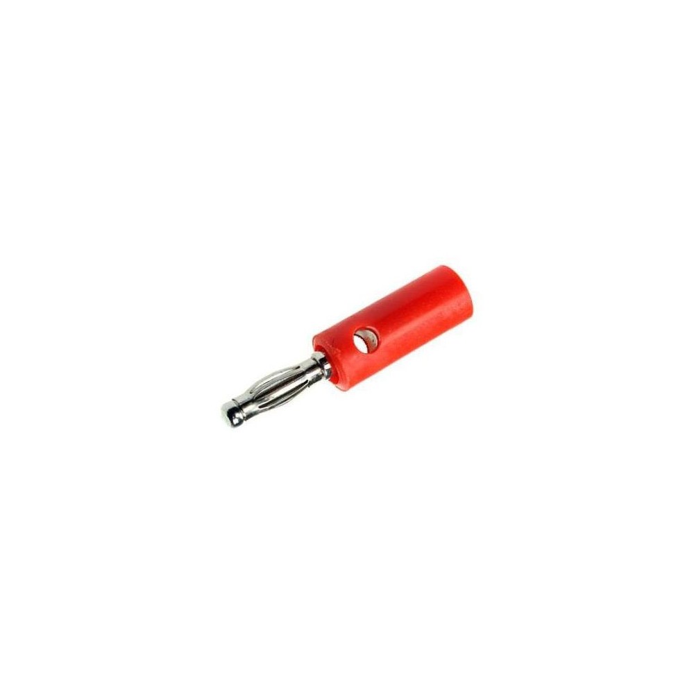 Connettore banana 4mm maschio - rosso