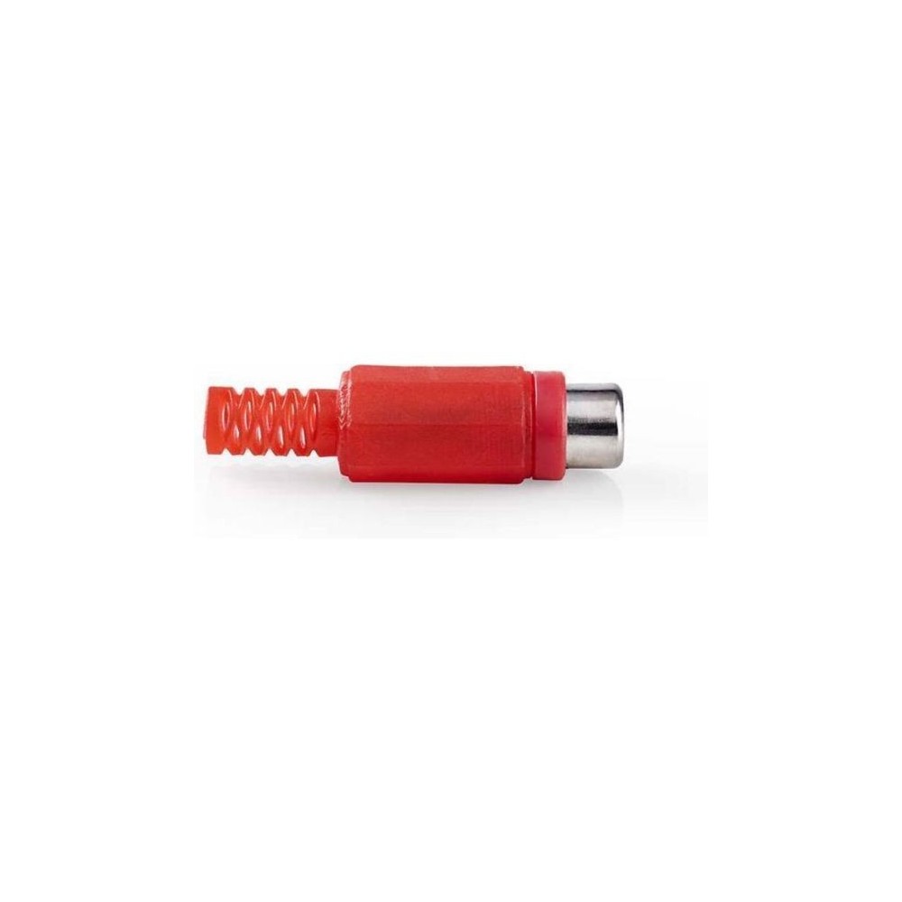 Connettore RCA femmina rosso confezione da 25 pezzi