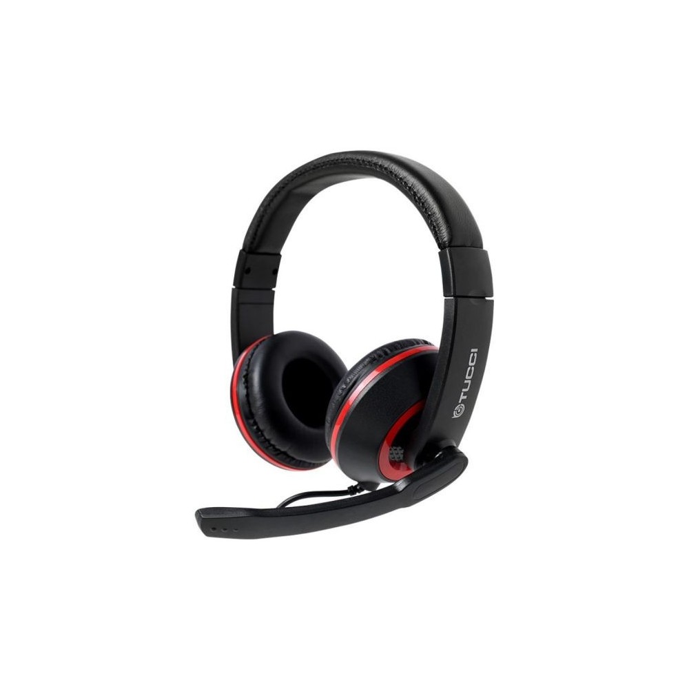 Cuffie gaming con microfono Tucci X5 - Nero e rosso